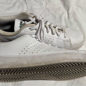adidas White Low-Top Leather Sneakers